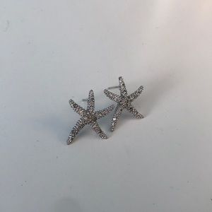 Silver Starfish Studs